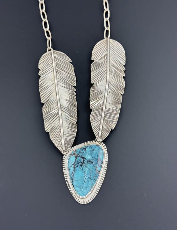 Turquoise and feathers