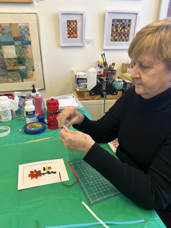 Mary Lou Working in her Studio